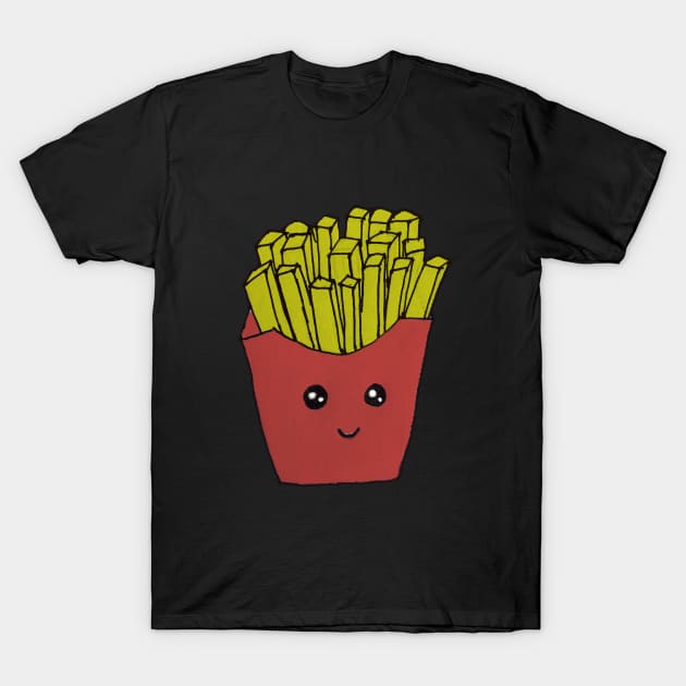 Hand drawn french fries love food T-Shirt by WatercolorFun